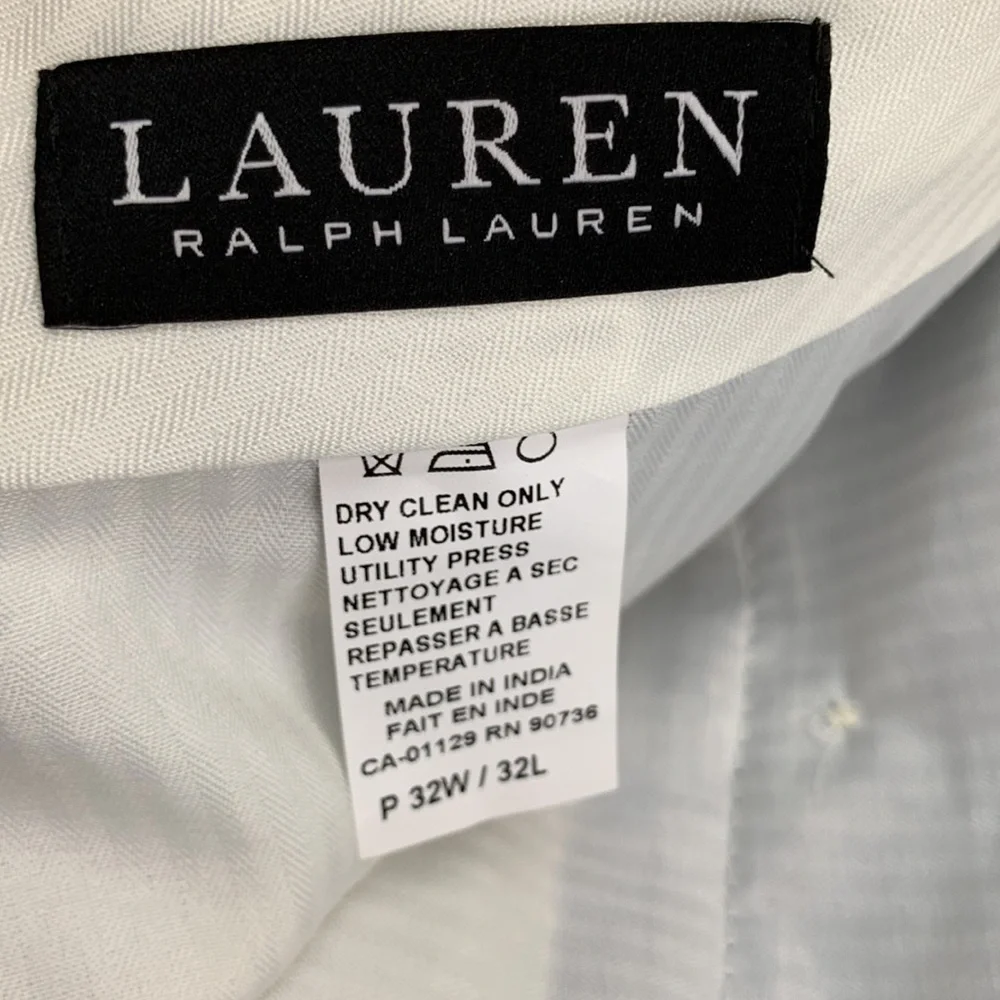 Lauren Ralph Lauren Men's Blue Chambray Cotton Suit Separate Pants Size 32x32